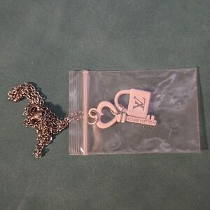 Lock And Key White With Silver Necklace Handmade